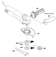 Bosch 3 601 H28 800 Gws 1000 Angle Grinder 230 V / Eu Spare Parts